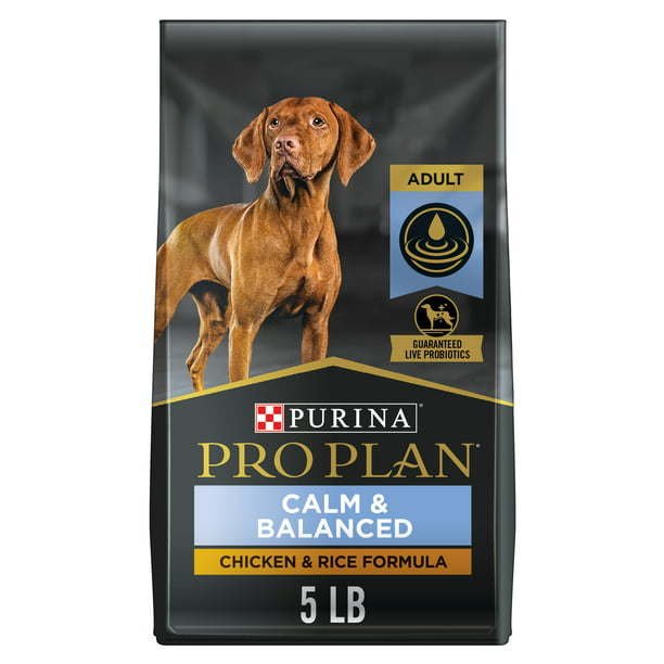 Purina Pro Plan Dog Food Calm & Balanced Adult Dry Chicken & Rice Calming Formula, 5 lb Bag Purina Pro Plan Dog Food Calm & Balanced Adult Dry Chicken & Rice Calming Formula, 5 lb Bag